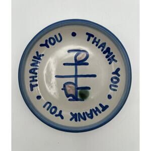 MA Hadley 4” Coaster Thank You Musical Note Trinket Dish Cupcake Plate Signed
